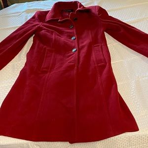Anne Klein wine red coat size 4P